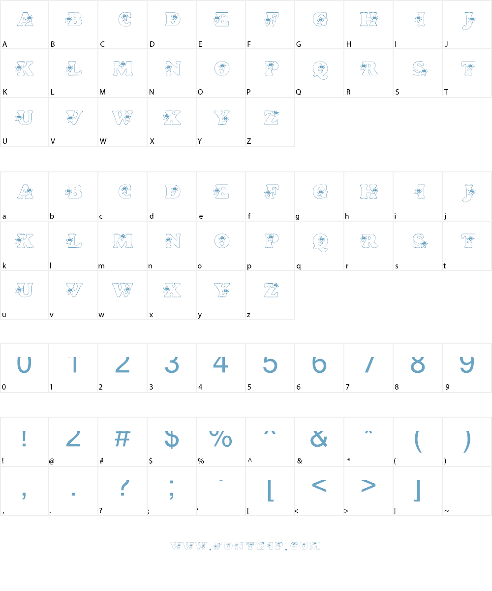 KR Hip Star Font Character